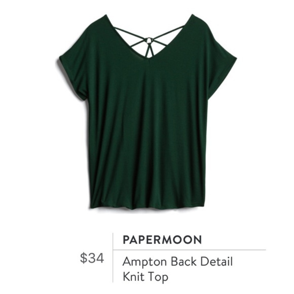 NWT Papermoon Ampton Back Detail Knit Top